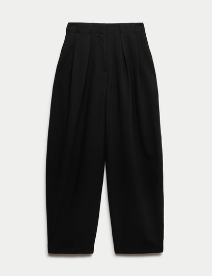 Pile Detaylı Tapered Fit Kadın Pantolon