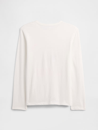 Beyaz Grafik Baskılı T-shirt