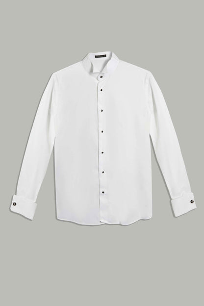 Damat Slim Fit Beyaz Düz %100 Pamuk Nano Care Smokin Gömlek