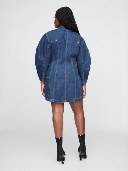 Mavi Gap × Cult Gaia Barrel Denim Mini Elbise
