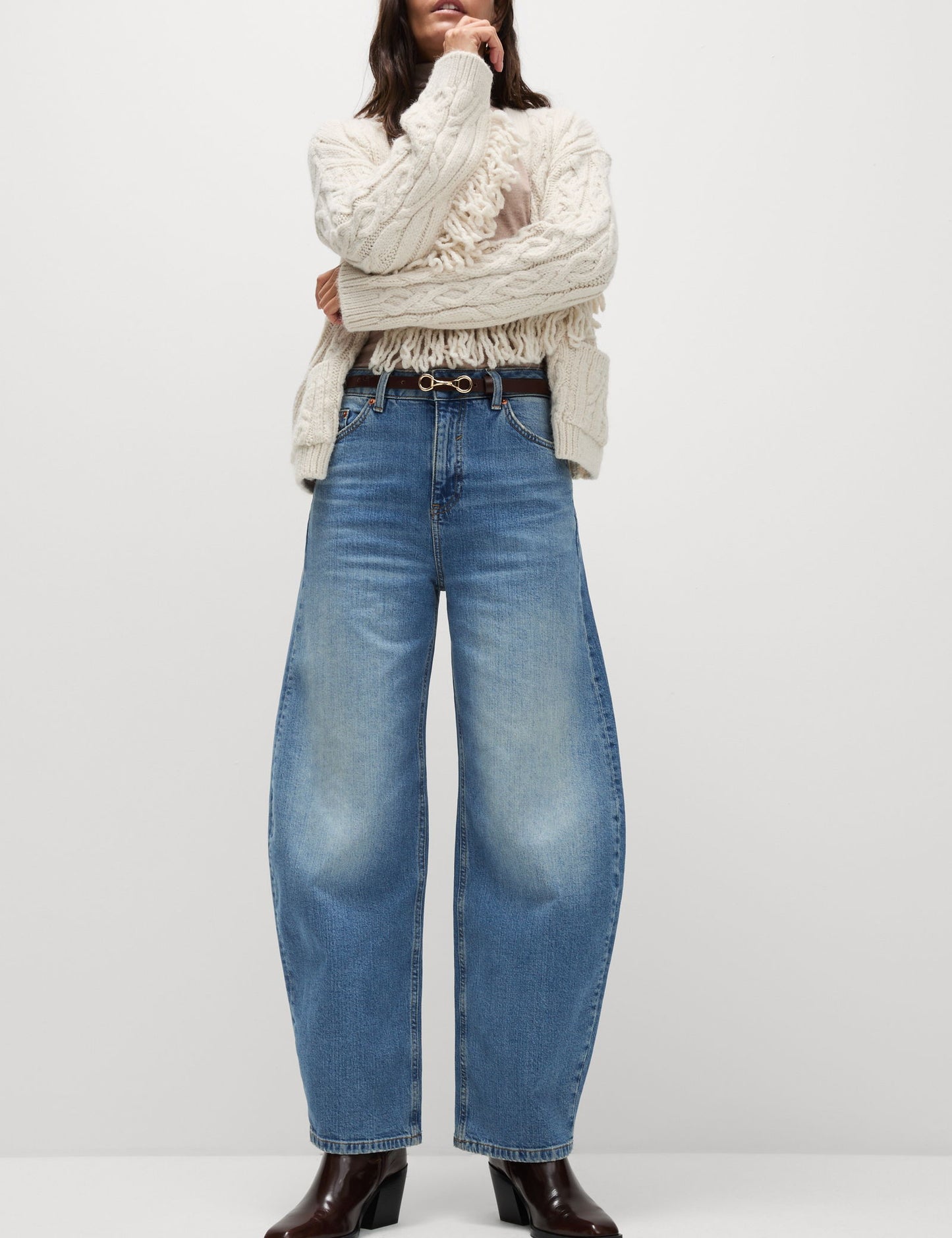 Mid Rise Rahat Kalıp Horseshoe Jean