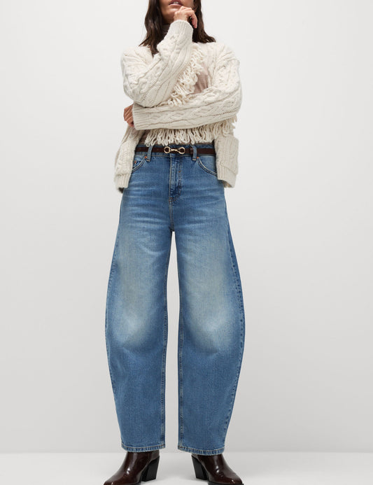 Mid Rise Rahat Kalıp Horseshoe Jean