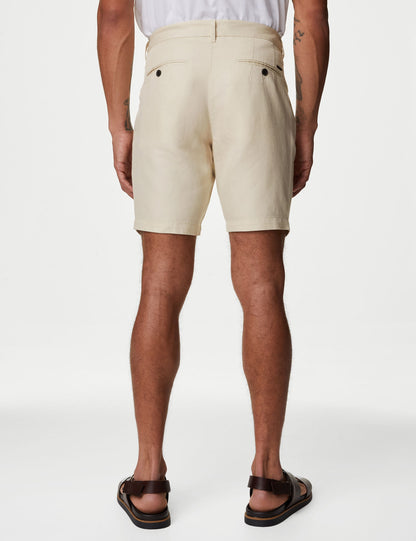 Regular Fit Keten Şort