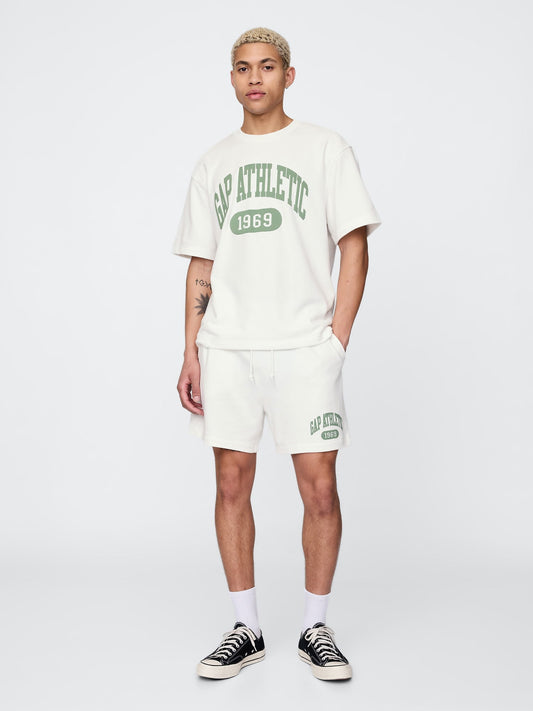 Beyaz Vintagesoft Athletic Gap Logo Easy Şort