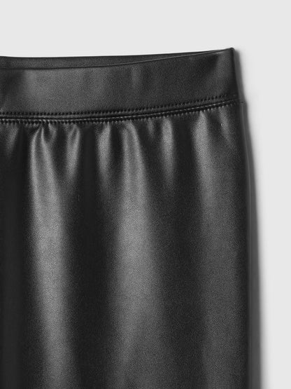 Siyah Suni Vegan Deri Legging Tayt