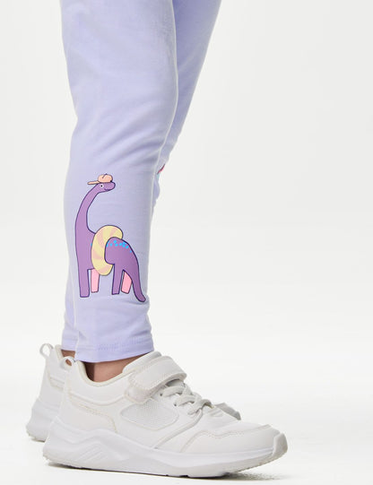Skinny Fit Desenli Legging Tayt (2-7 Yaş)
