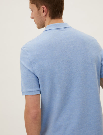 Saf Pamuklu Polo Yaka T-shirt