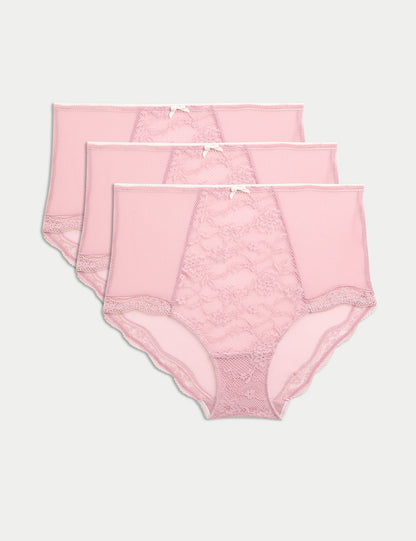 3’lü Dantelli Full Brief Külot