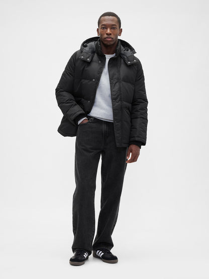 Siyah Coldcontrol Max Relaxed Heavyweight Puffer Şişme Mont