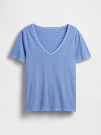 Mavi Organik Pamuk Vintagesoft V-yaka T-shirt
