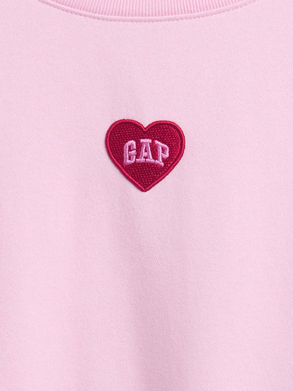 Pembe Vintagesoft Oversized Heart Logo Wedge Sweatshirt