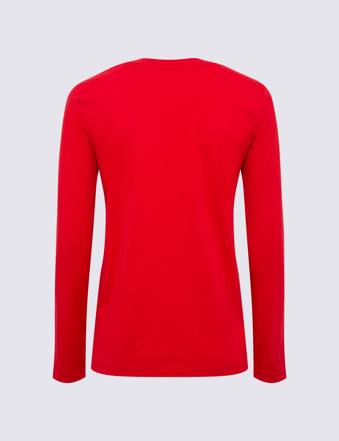 Saf Pamuklu Uzun Kollu T-shirt