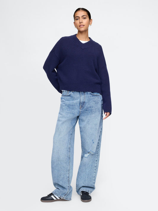 Açık Mavi Baggy Jean Pantolon