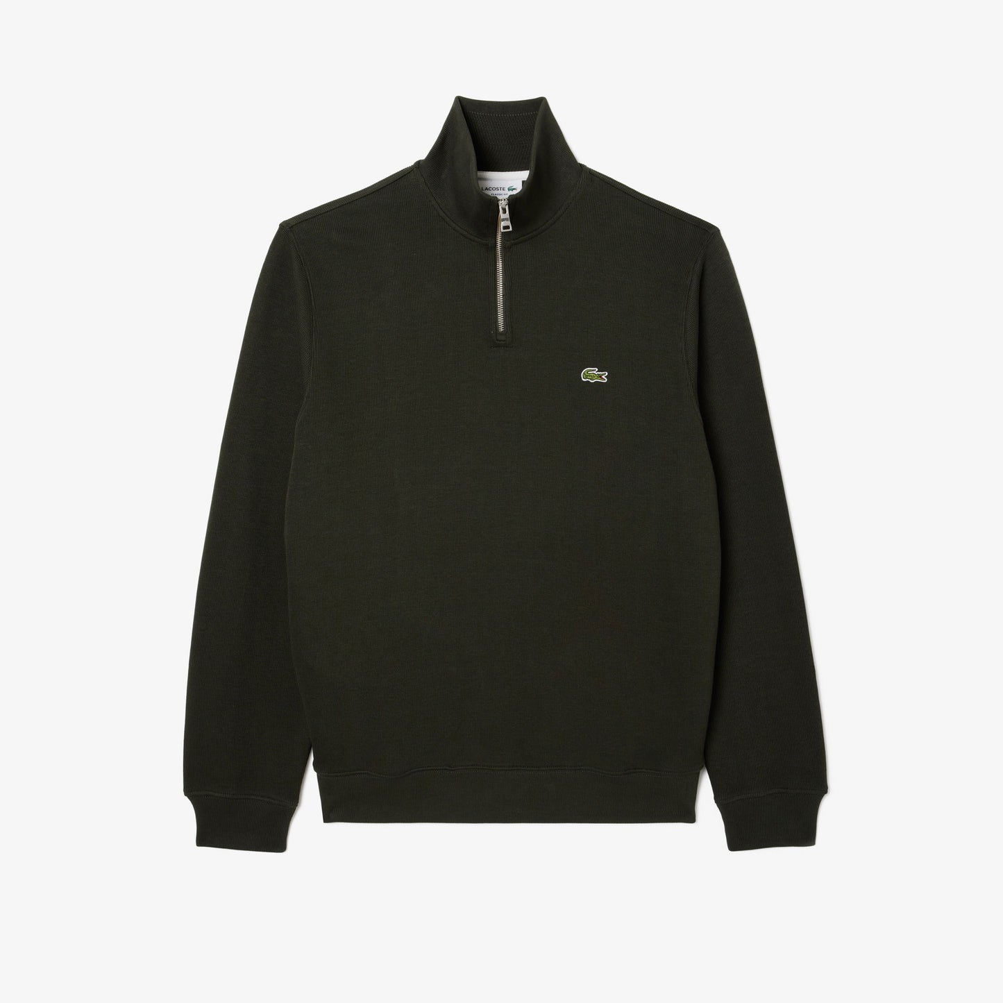 Lacoste Erkek Classic Fit Yarım Fermuarlı Haki Sweatshirt