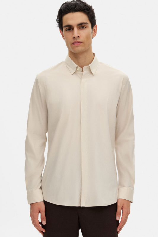 Tween Slim Fit Taş Düz Gömlek