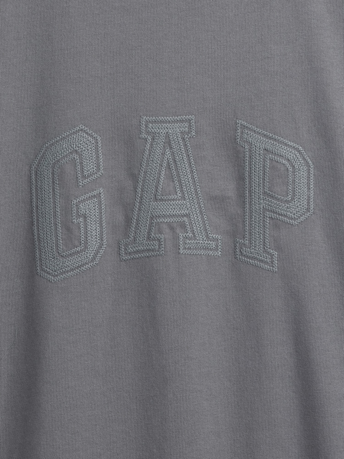 Gri Heavyweight Relaxed Gap Logo Crop T-shirt