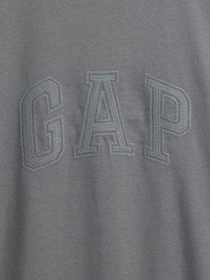Gri Heavyweight Relaxed Gap Logo Crop T-shirt