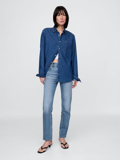 Medium Indigo 15 90s Straight Washwell™ Jean Pantolon