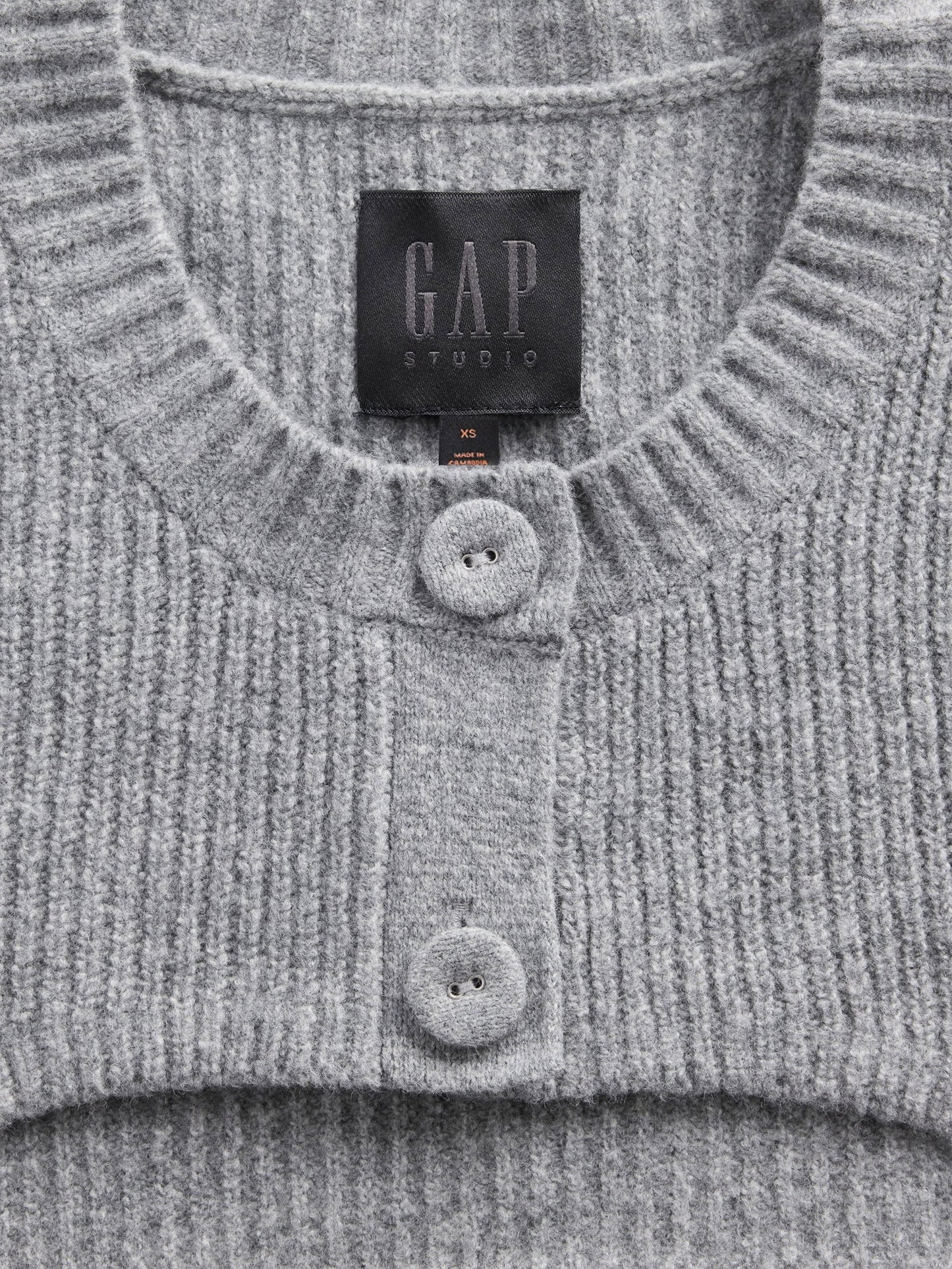 Gri Gapstudio Cashsoft Shrunken Crop Hırka