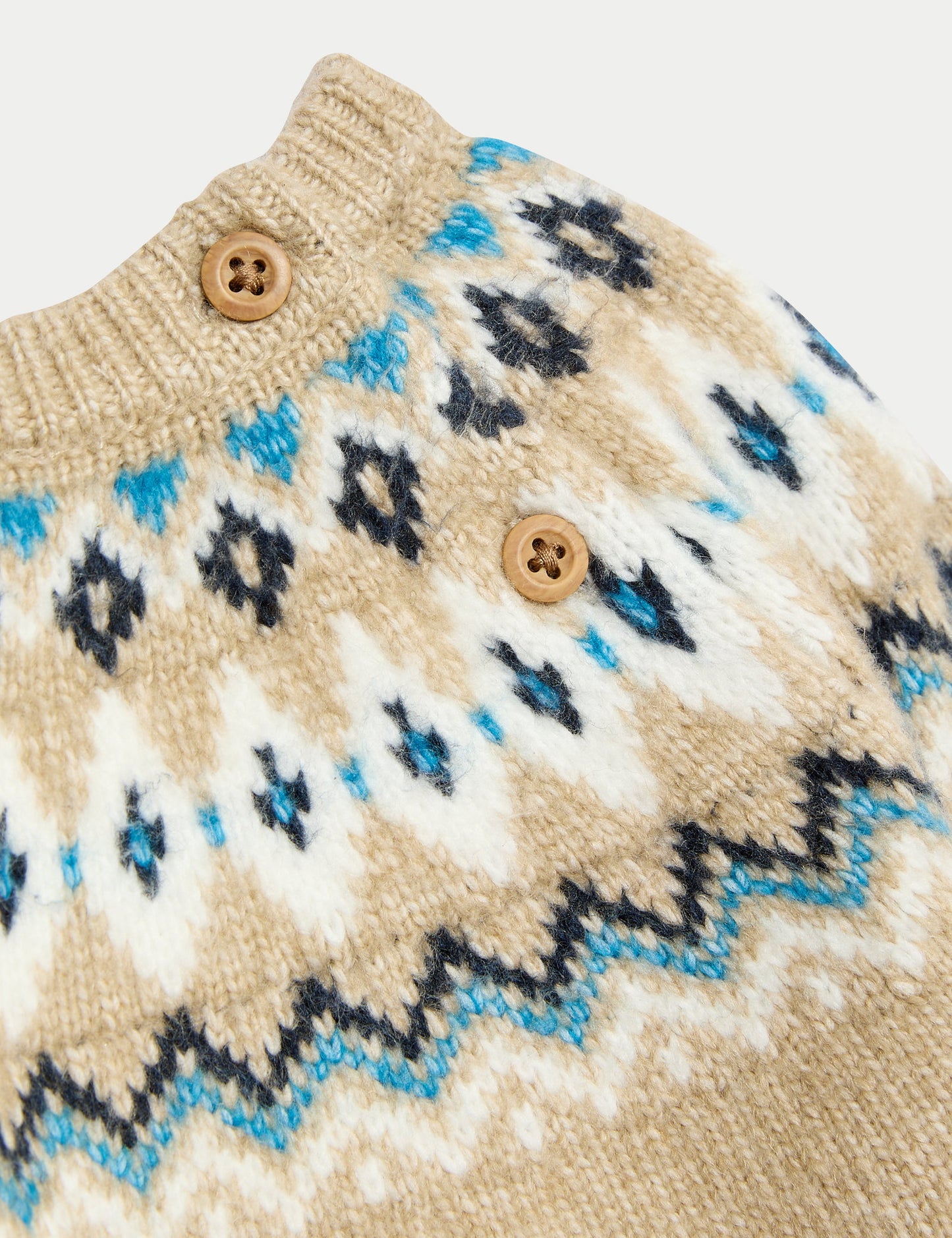 Fair Isle Desenli Örme Kazak (0-3 Yaş)