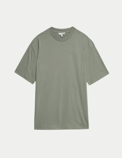 Saf Supima Pamuklu Oversize T-shirt
