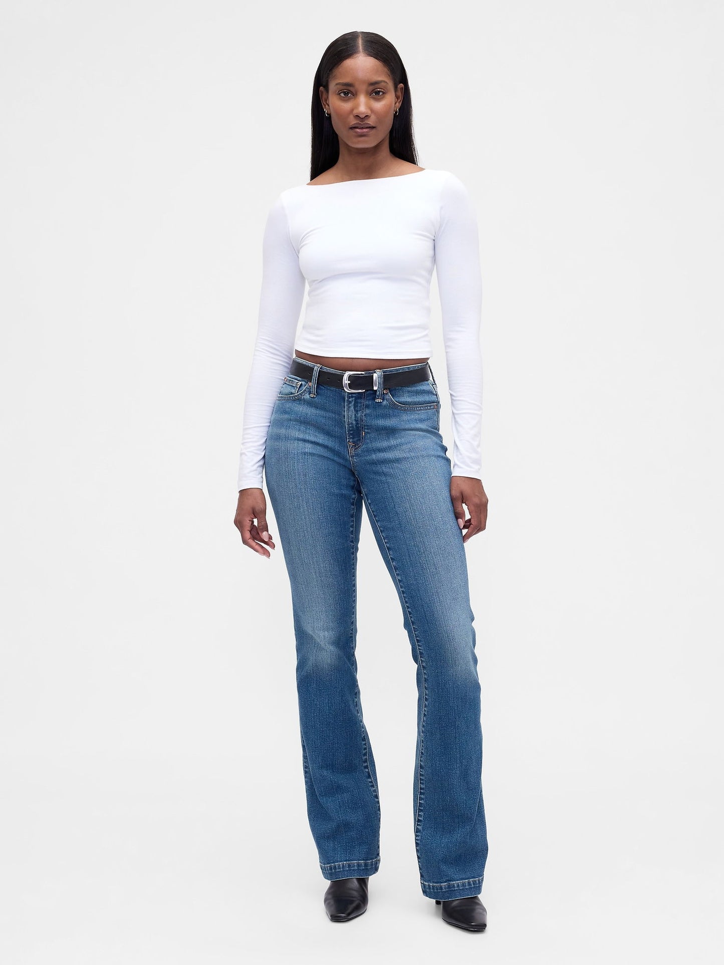 Denim Mavi Curvy Low Rise Long & Lean Jean Pantolon