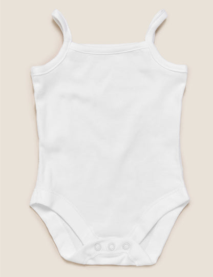 Saf Pamuklu 5'li Askılı Bodysuit (0-3 Yaş)
