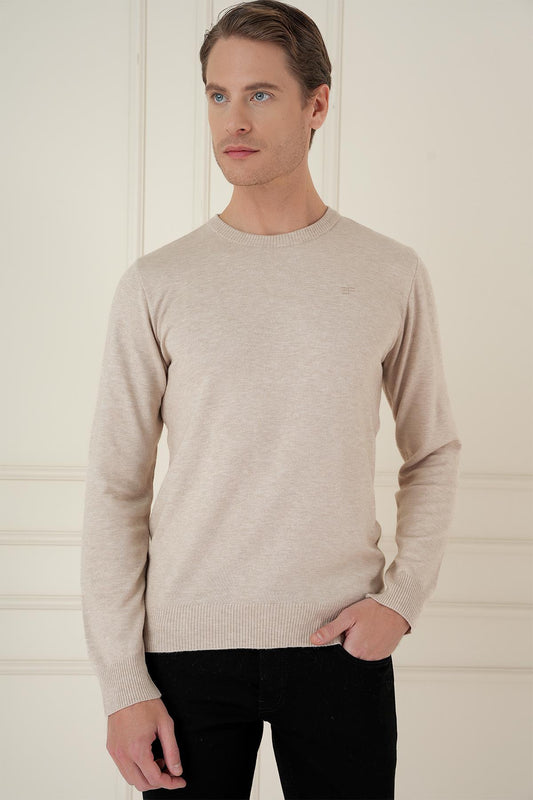 Tr 875 Slim Fit Bej Klasik Triko