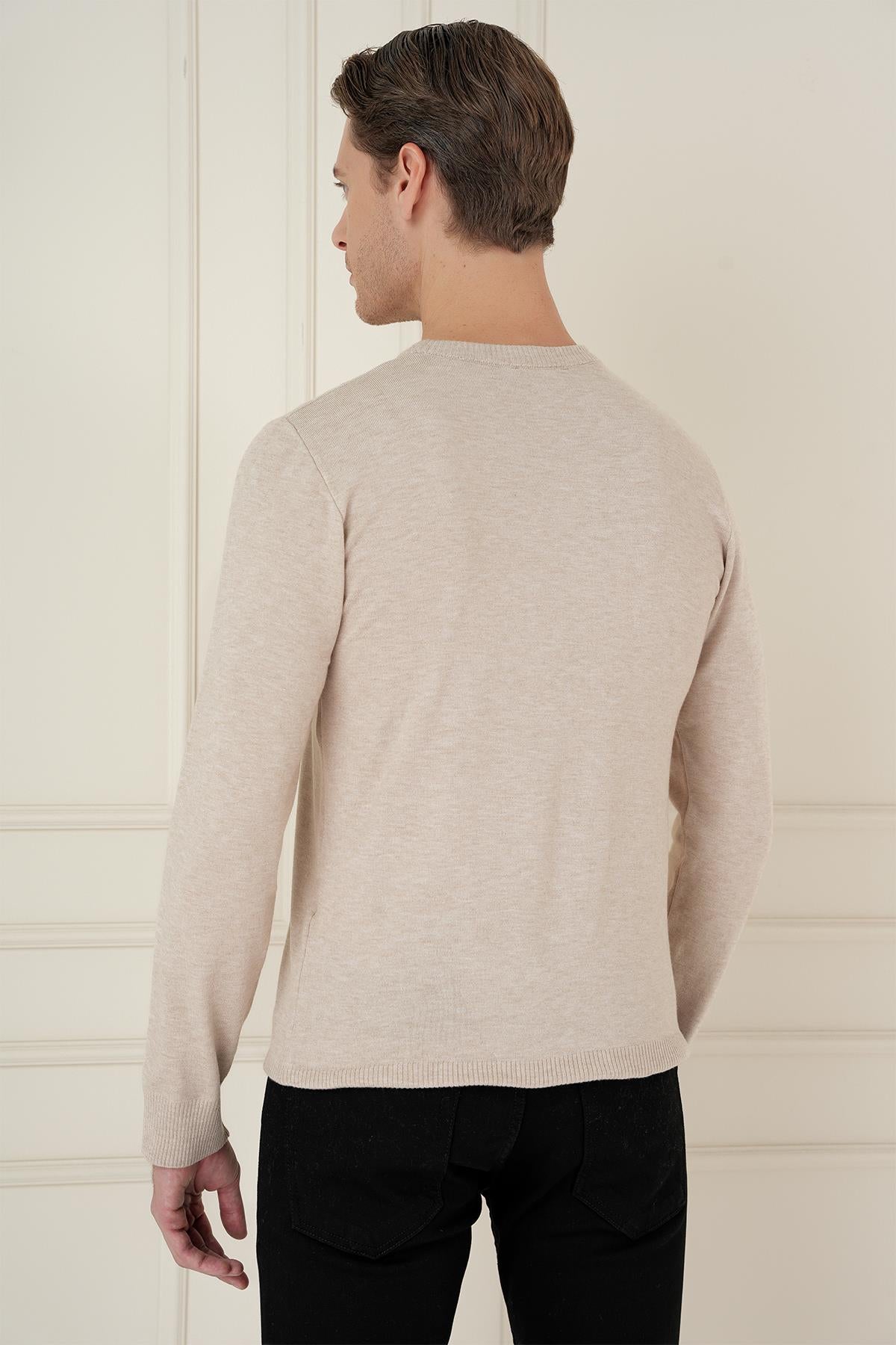 Tr 875 Slim Fit Bej Klasik Triko