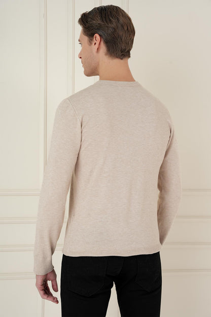 Tr 875 Slim Fit Bej Klasik Triko