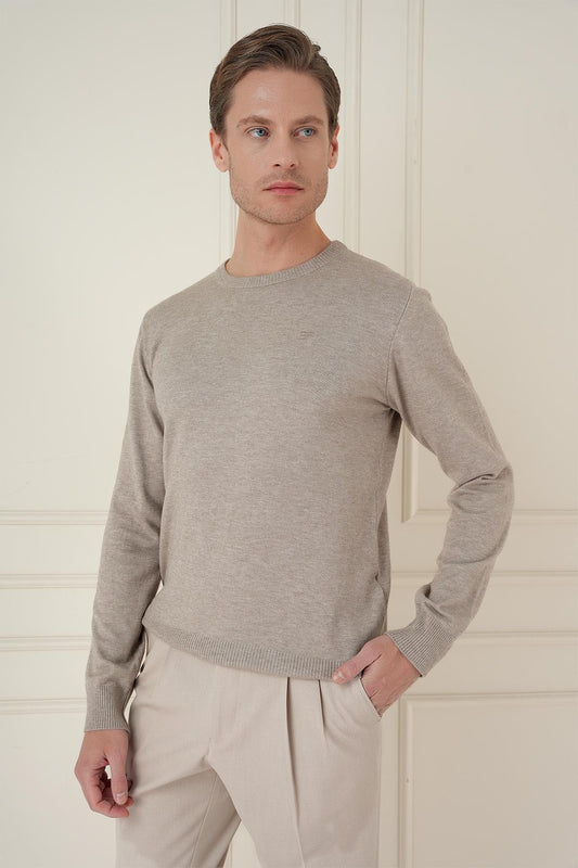 Tr 875 Slim Fit Taş Klasik Triko