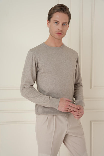 Tr 875 Slim Fit Taş Klasik Triko