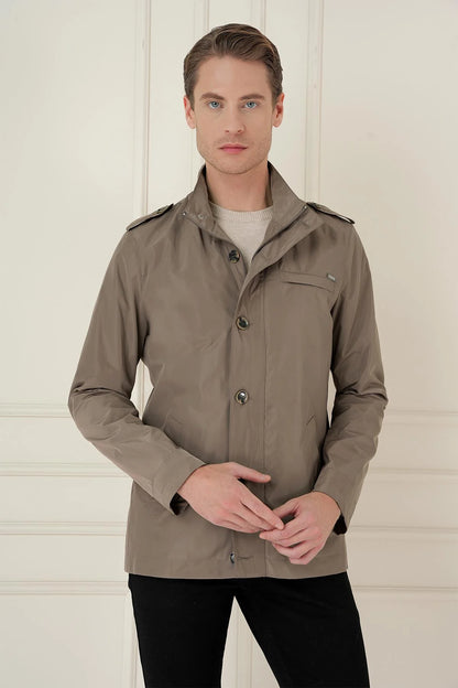 Vizon Slim Fit Dik Yaka Cepli Mevsimlik Mont -ka 077