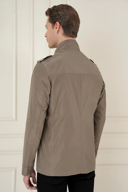 Vizon Slim Fit Dik Yaka Cepli Mevsimlik Mont -ka 077