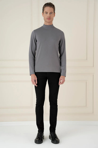 Ts 894 Slim Fit Füme Spor T-shirt