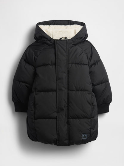 Siyah Heavyweight Puffer Şişme Mont