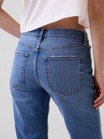Mavi Mid Rise Relaxed Straight Jean Pantolon