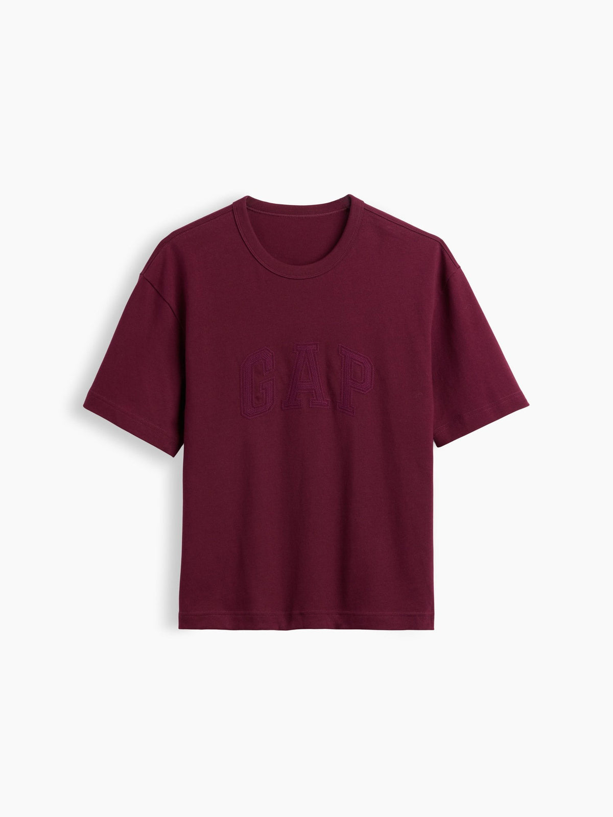 Mor Heavyweight Relaxed Gap Logo Crop T-shirt