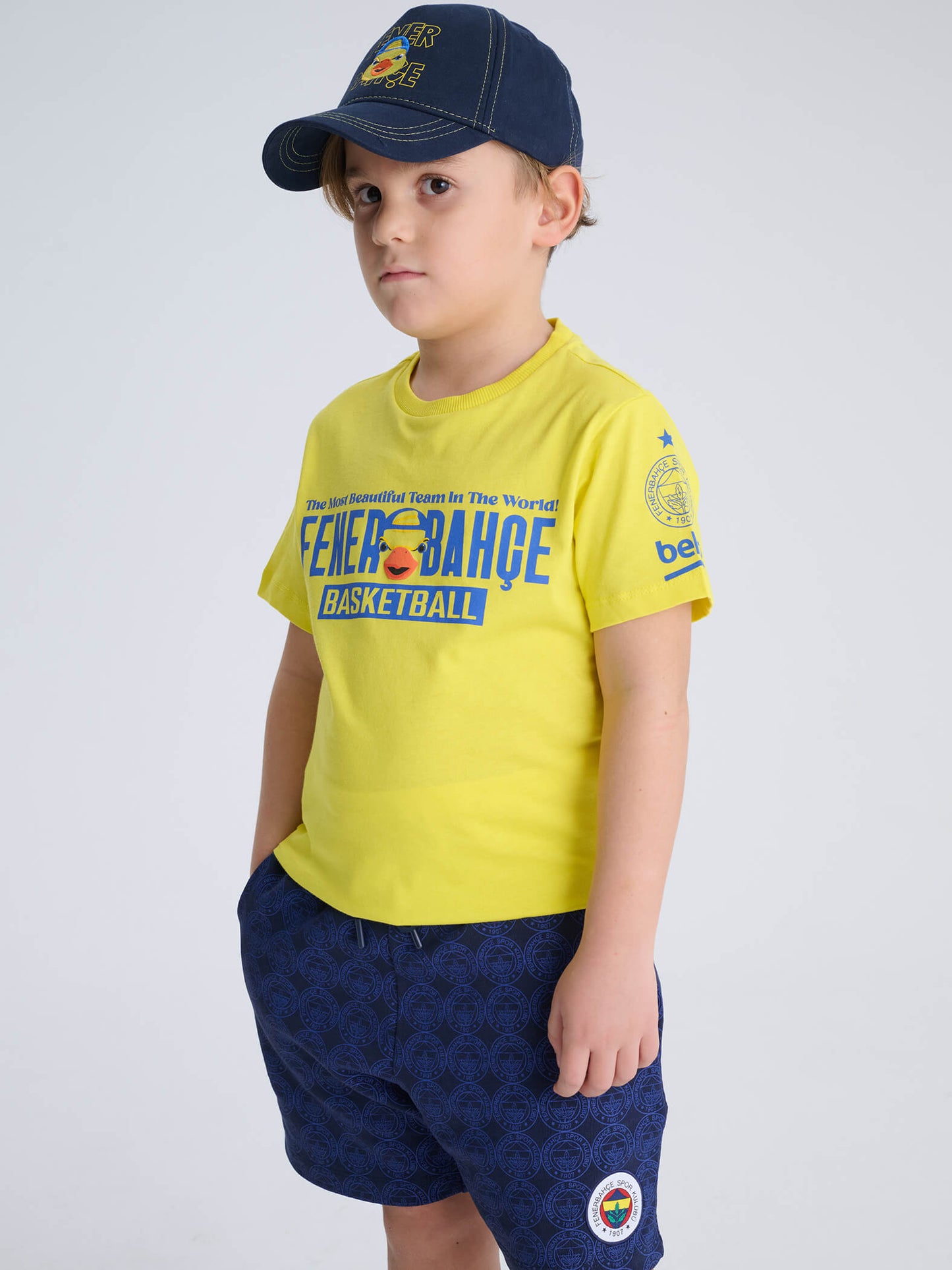 Fenerbahçe Sarı Basketbol Yellow Çocuk Tshirt