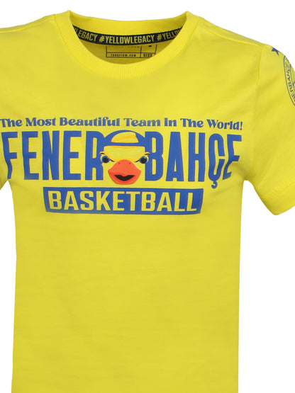 Fenerbahçe Sarı Basketbol Yellow Çocuk Tshirt