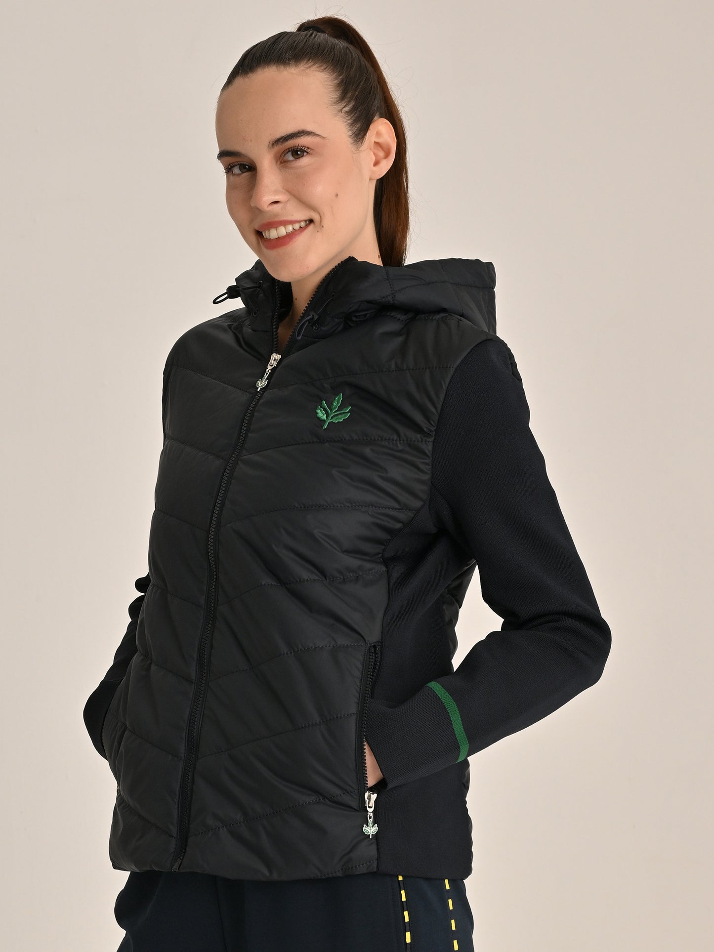 Fenerbahçe Lacivert Trend Triko Detaylı Kadın Mont