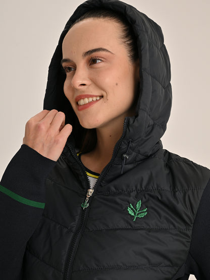 Fenerbahçe Lacivert Trend Triko Detaylı Kadın Mont