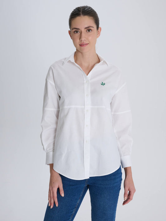 Fenerbahçe Beyaz Oxford Kadın Gömlek