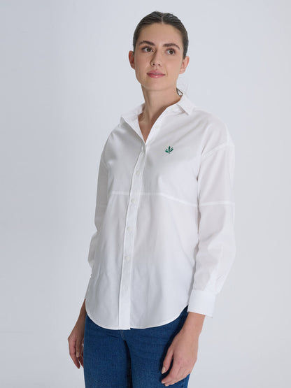 Fenerbahçe Beyaz Oxford Kadın Gömlek
