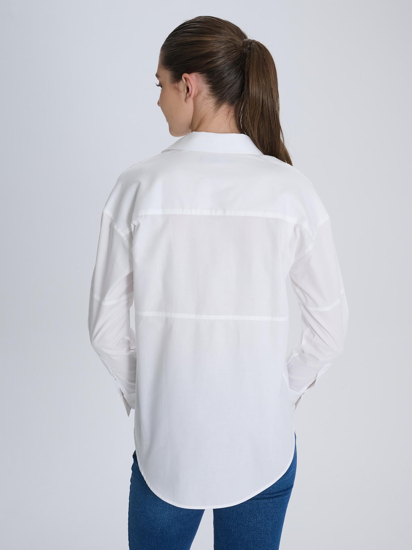 Fenerbahçe Beyaz Oxford Kadın Gömlek