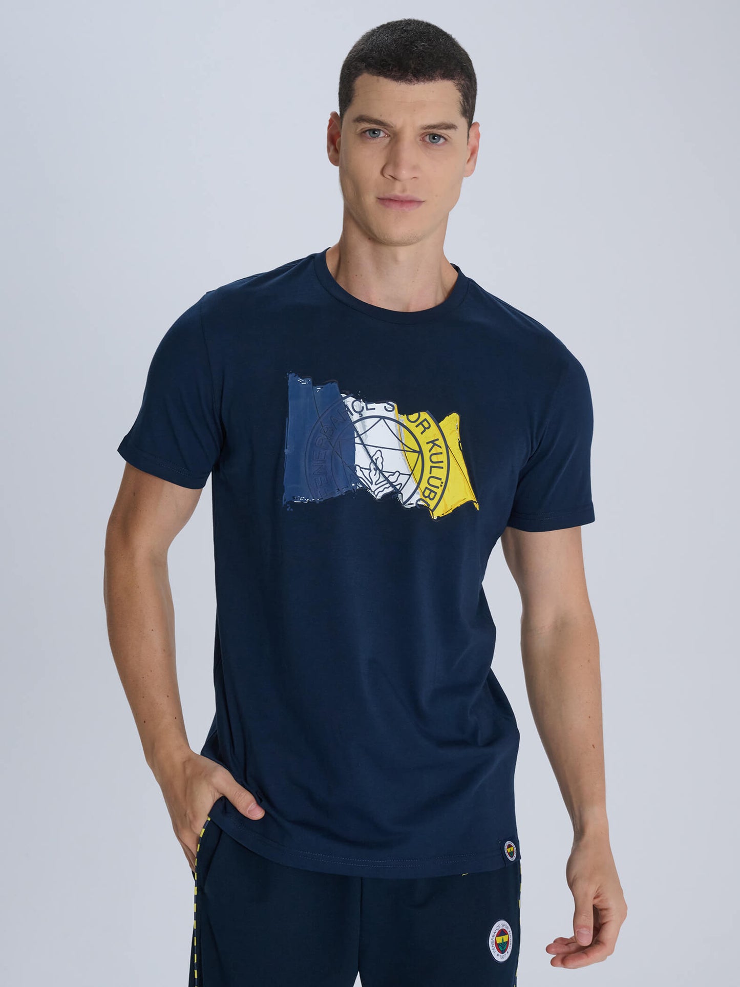 Fenerbahçe Lacivert Tribün Bayrak Erkek Tshirt