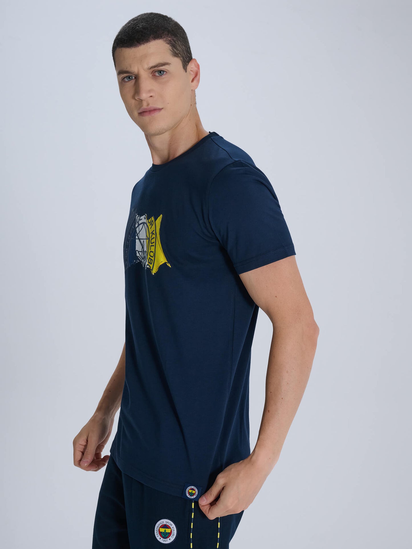 Fenerbahçe Lacivert Tribün Bayrak Erkek Tshirt