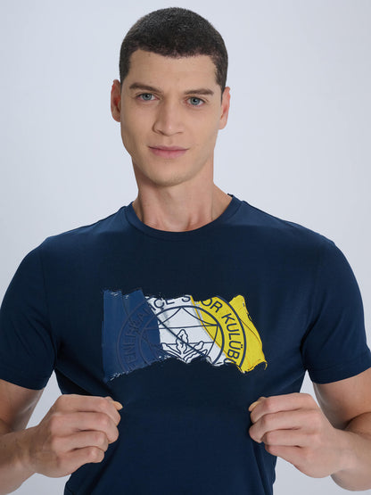 Fenerbahçe Lacivert Tribün Bayrak Erkek Tshirt