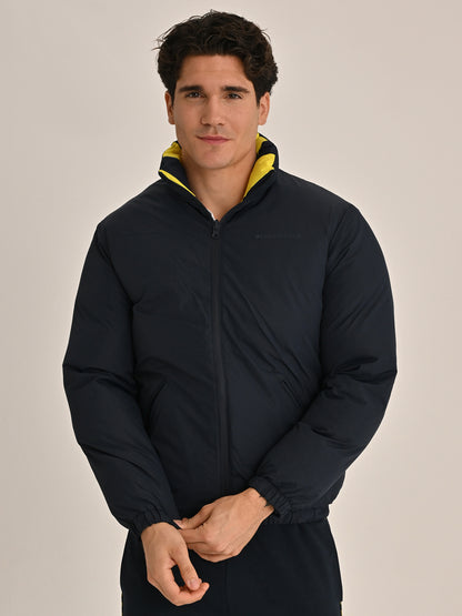 Fenerbahçe Lacivert Çubuklu Erkek Çift Taraflı Mont