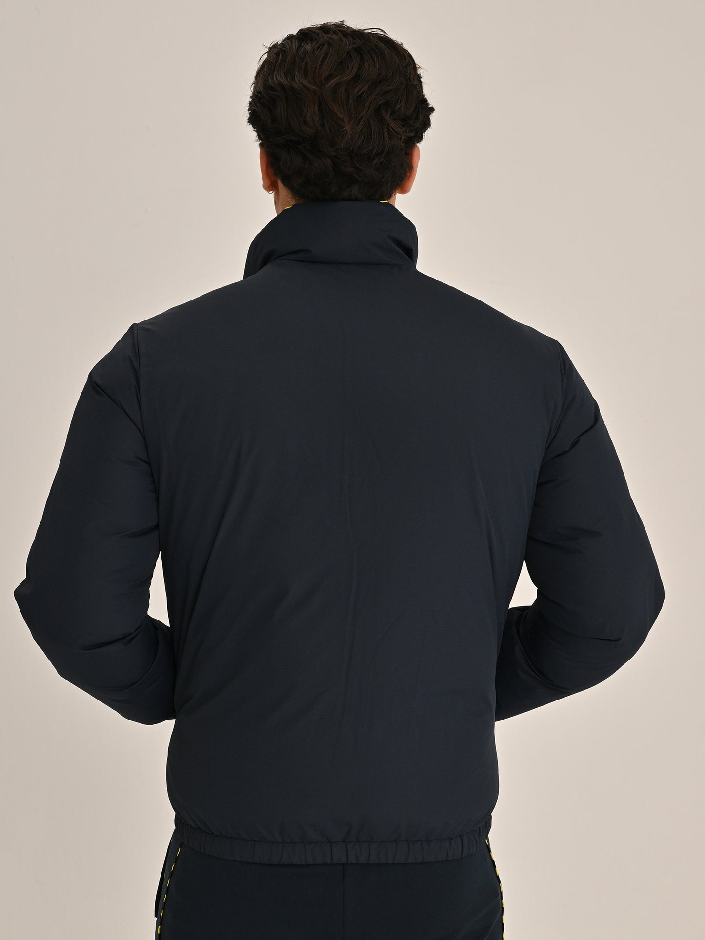 Fenerbahçe Lacivert Çubuklu Erkek Çift Taraflı Mont